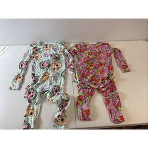 Lot of 2 Bamboo Sz 4T Pajamas Bamboo Cocomelon Posh Peanut Zippy and Set
